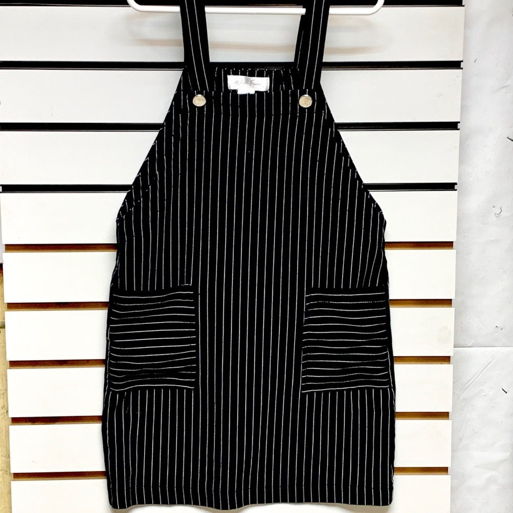 White Fawn Stripe Palazzo Overalls Skirt. Size/S